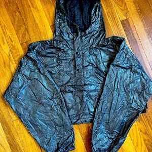 Free people snake skin crop windbreaker, never worn